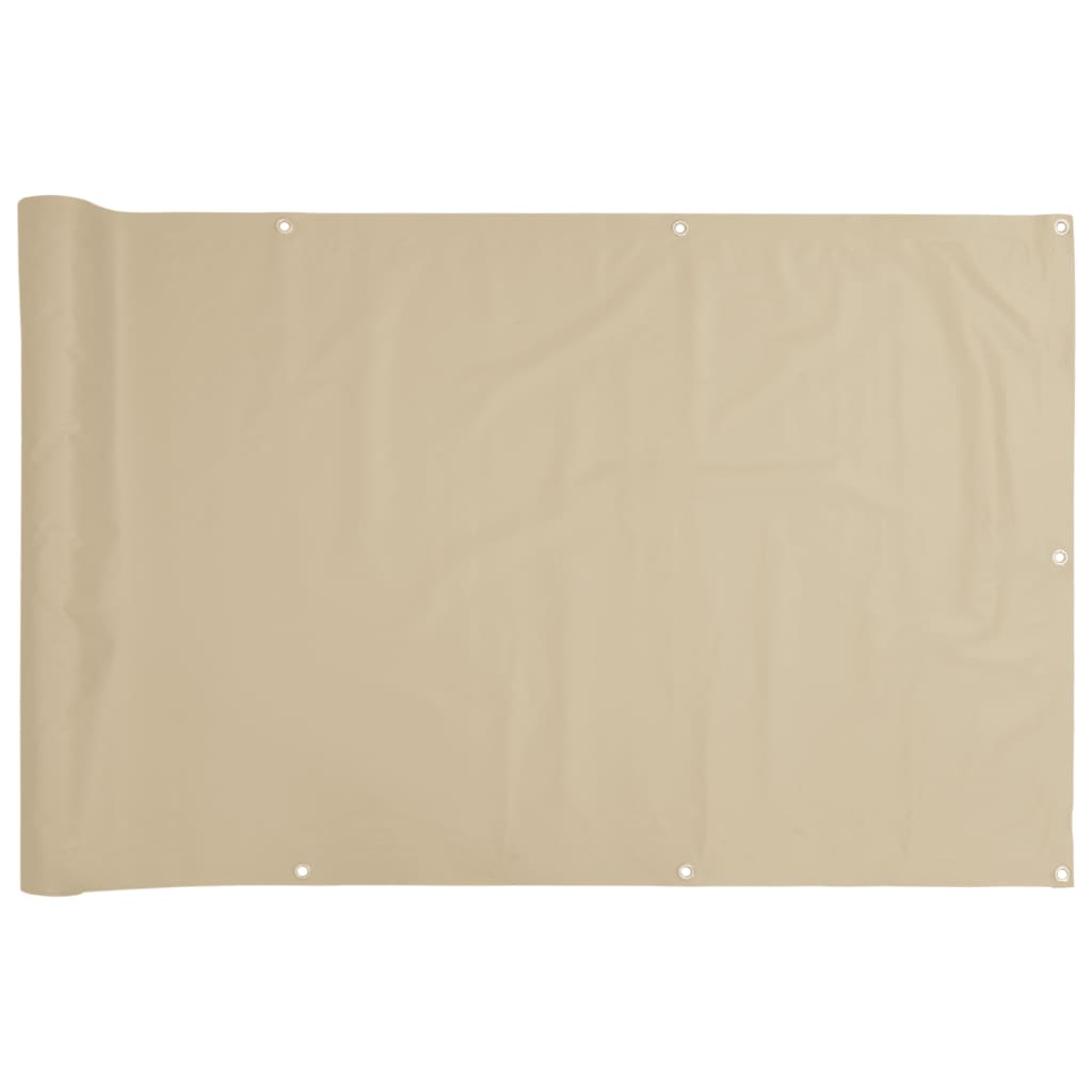 Paravento Balcone Beige 75x500 cm in Tessuto Oxford | homemem39