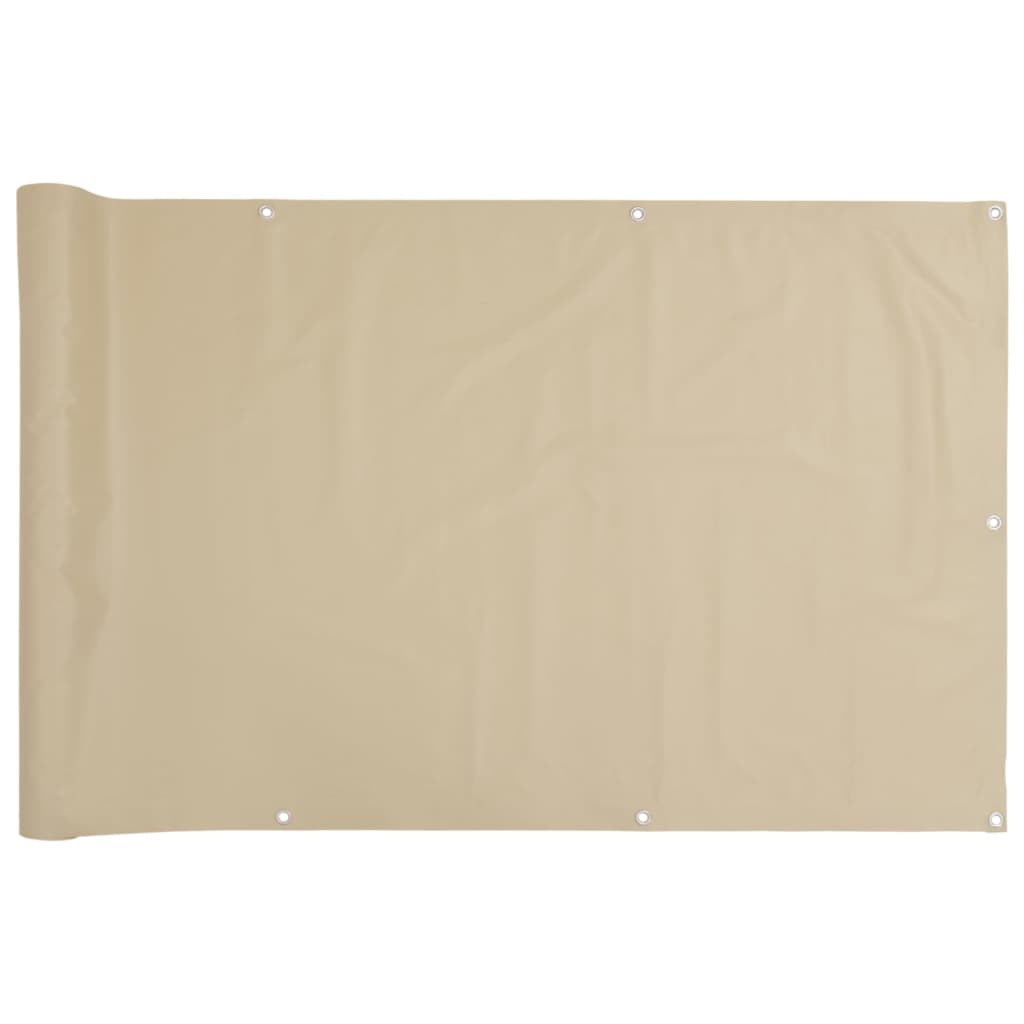 Paravento da Balcone Beige 90x500 cm in Tessuto Oxford | homemem39