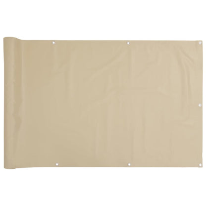 Paravento da Balcone Beige 90x500 cm in Tessuto Oxford | homemem39