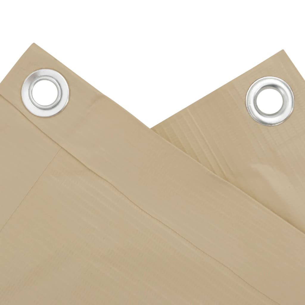 Paravento da Balcone Beige 90x500 cm in Tessuto Oxford | homemem39