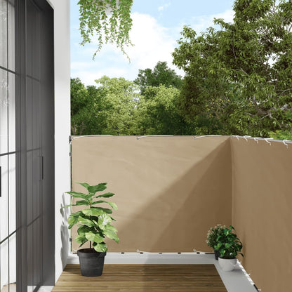 Paravento Balcone Beige 120x400 cm Tessuto Oxford