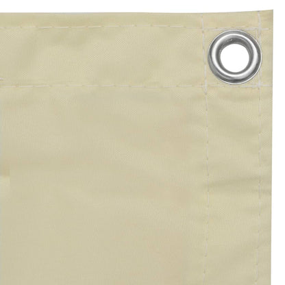 Paravento da Balcone Crema 90x500 cm Tessuto Oxford