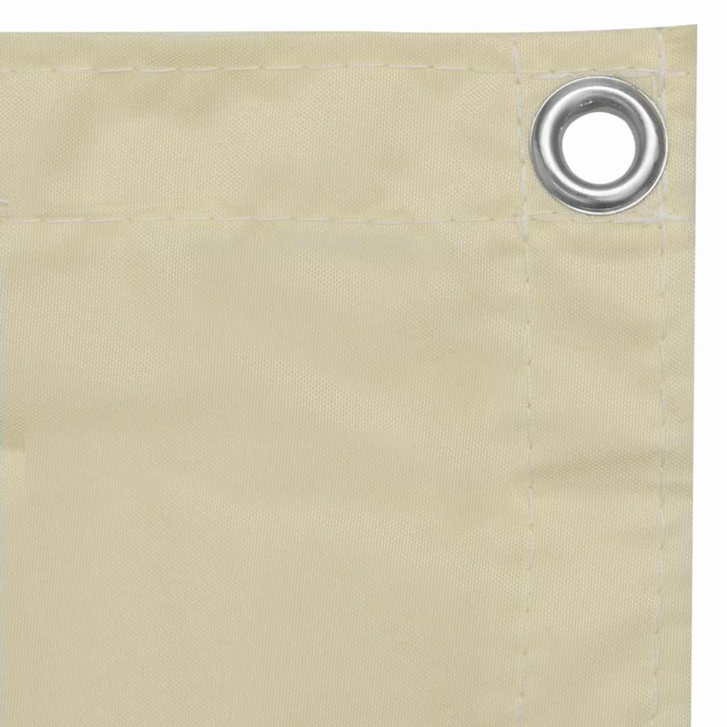 Paravento da Balcone Crema 120x500 cm Tessuto Oxford