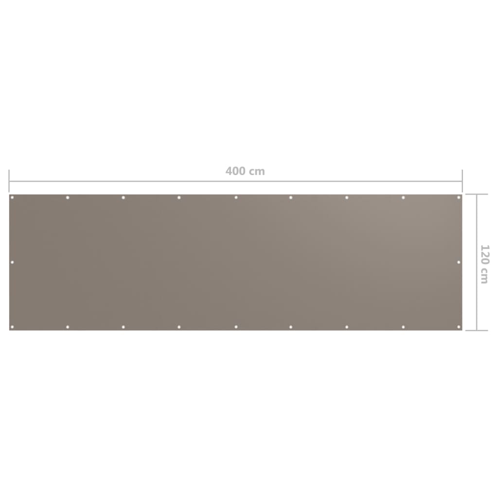 Paravento da Balcone Talpa 120x400 cm Tessuto Oxford