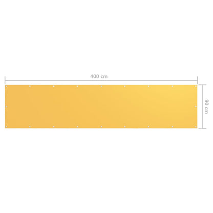 Paravento Balcone Giallo 90x400 cm in Tessuto Oxford | homemem39