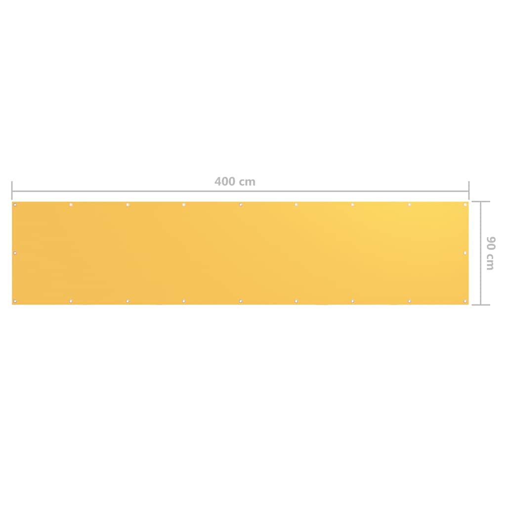 Paravento Balcone Giallo 90x400 cm in Tessuto Oxford