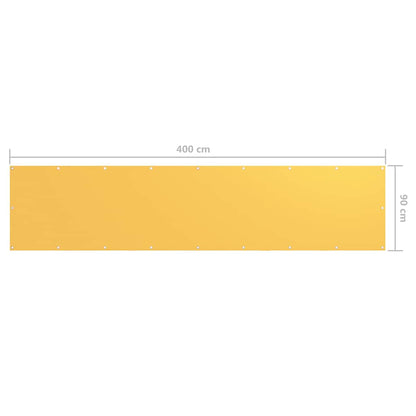 Paravento Balcone Giallo 90x400 cm in Tessuto Oxford