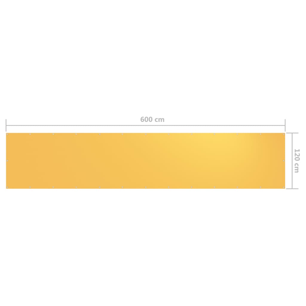Paravento Balcone Giallo 120x600 cm Tessuto Oxford | homemem39