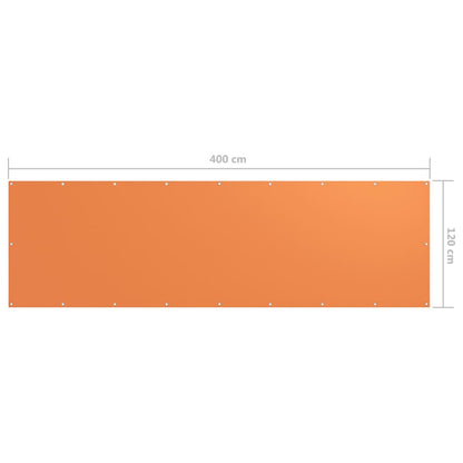 Paravento Balcone Arancione 120x400 cm in Tessuto Oxford