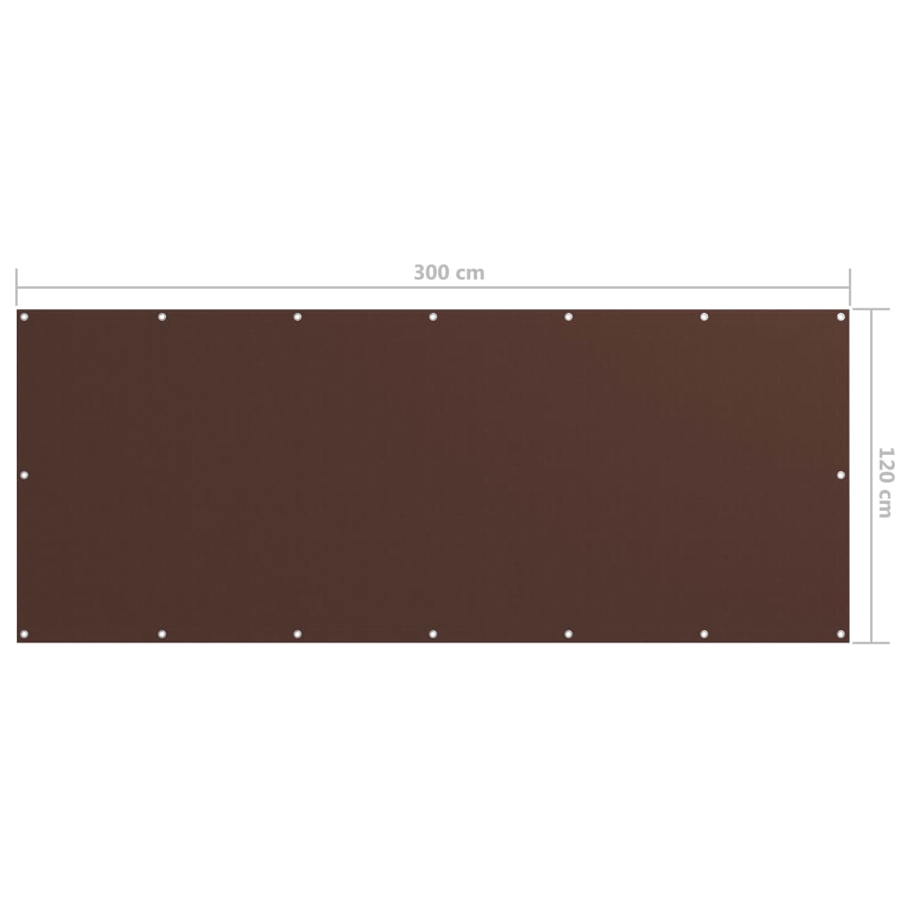 Paravento da Balcone Marrone 120x300 cm in Tessuto Oxford | homemem39