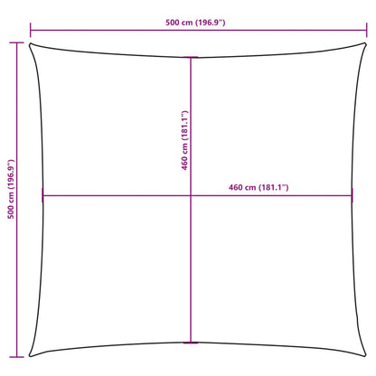Vela Parasole in Tela Oxford Quadrata 5x5 m Antracite | homemem39