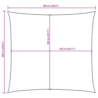 Vela Parasole in Tela Oxford Quadrata 6x6 m Antracite | homemem39