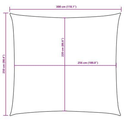 Parasole a Vela Oxford Rettangolare 2,5x3 m Antracite - homemem39