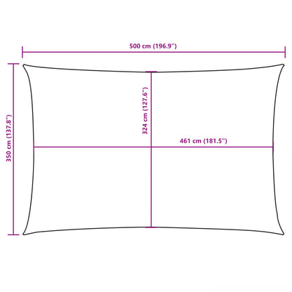 Parasole a Vela Oxford Rettangolare 3,5x5 m Antracite | homemem39