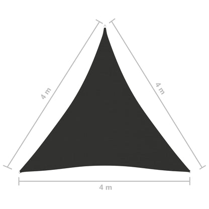 Parasole a Vela Oxford Triangolare 4x4x4 m Antracite