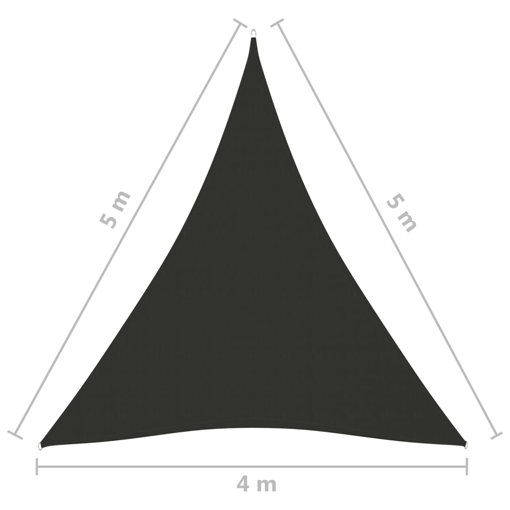 Parasole a Vela Oxford Triangolare 4x5x5 m Antracite | homemem39