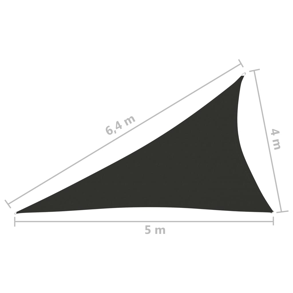 Parasole a Vela Oxford Triangolare 4x5x6,4 m Antracite | homemem39