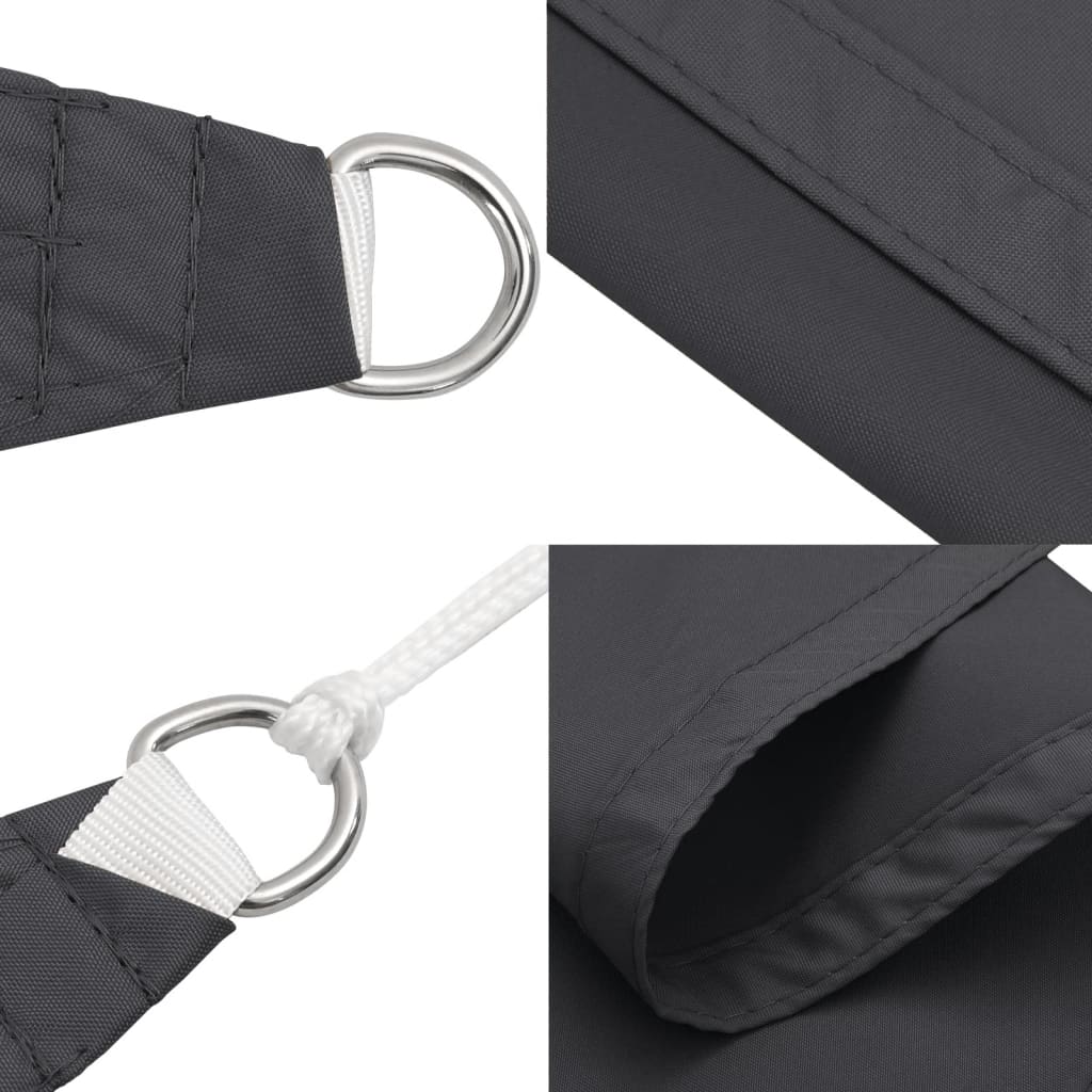 Parasole a Vela Oxford Triangolare 6x6x6 m Antracite | homemem39