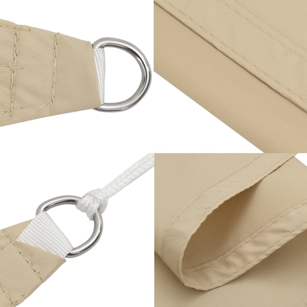 Parasole a Vela Oxford Triangolare 2,5x2,5x3,5 m Beige | homemem39