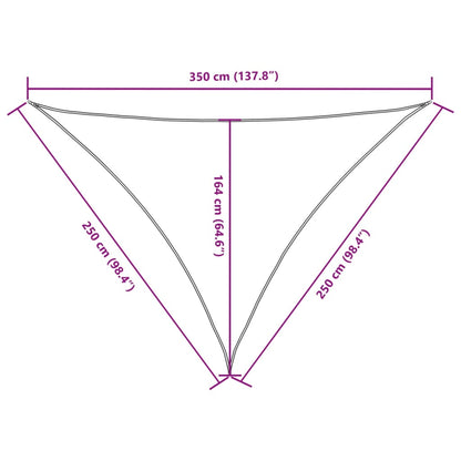 Parasole a Vela Oxford Triangolare 2,5x2,5x3,5 m Beige | homemem39