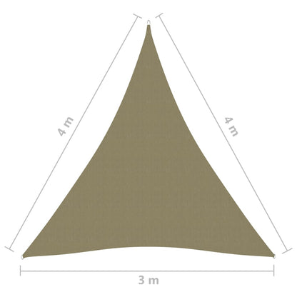 Parasole a Vela Oxford Triangolare 3x4x4 m Beige