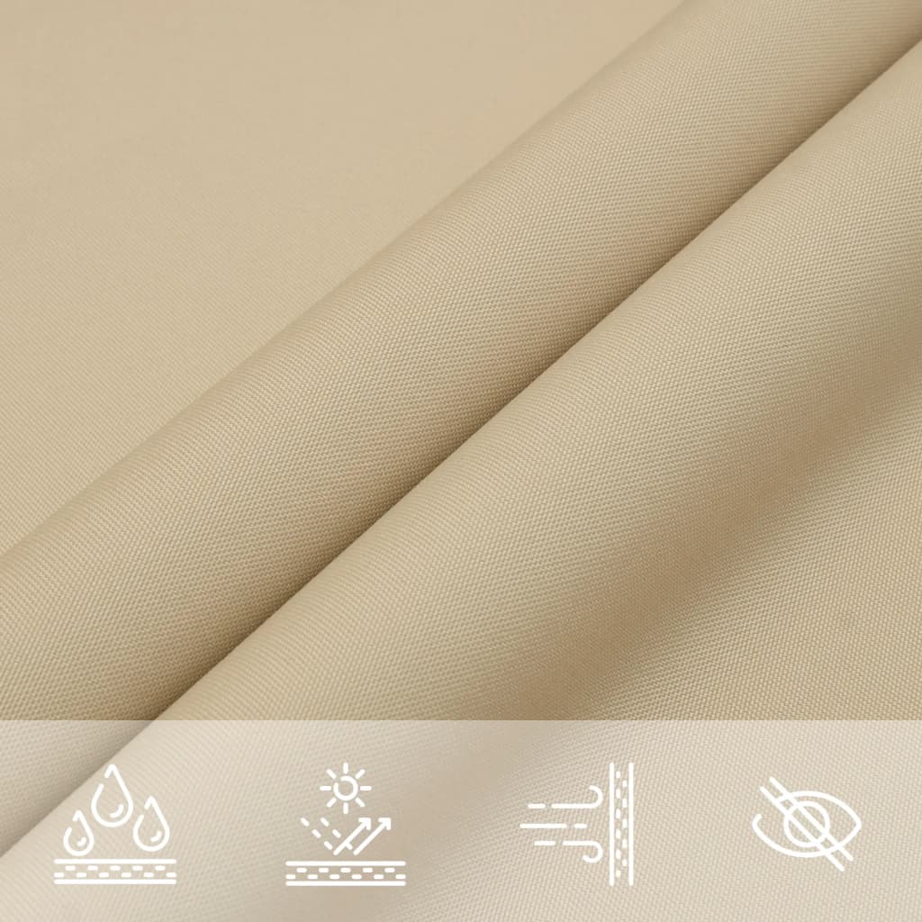 Parasole a Vela Oxford Triangolare 3,5x3,5x4,9 m Beige