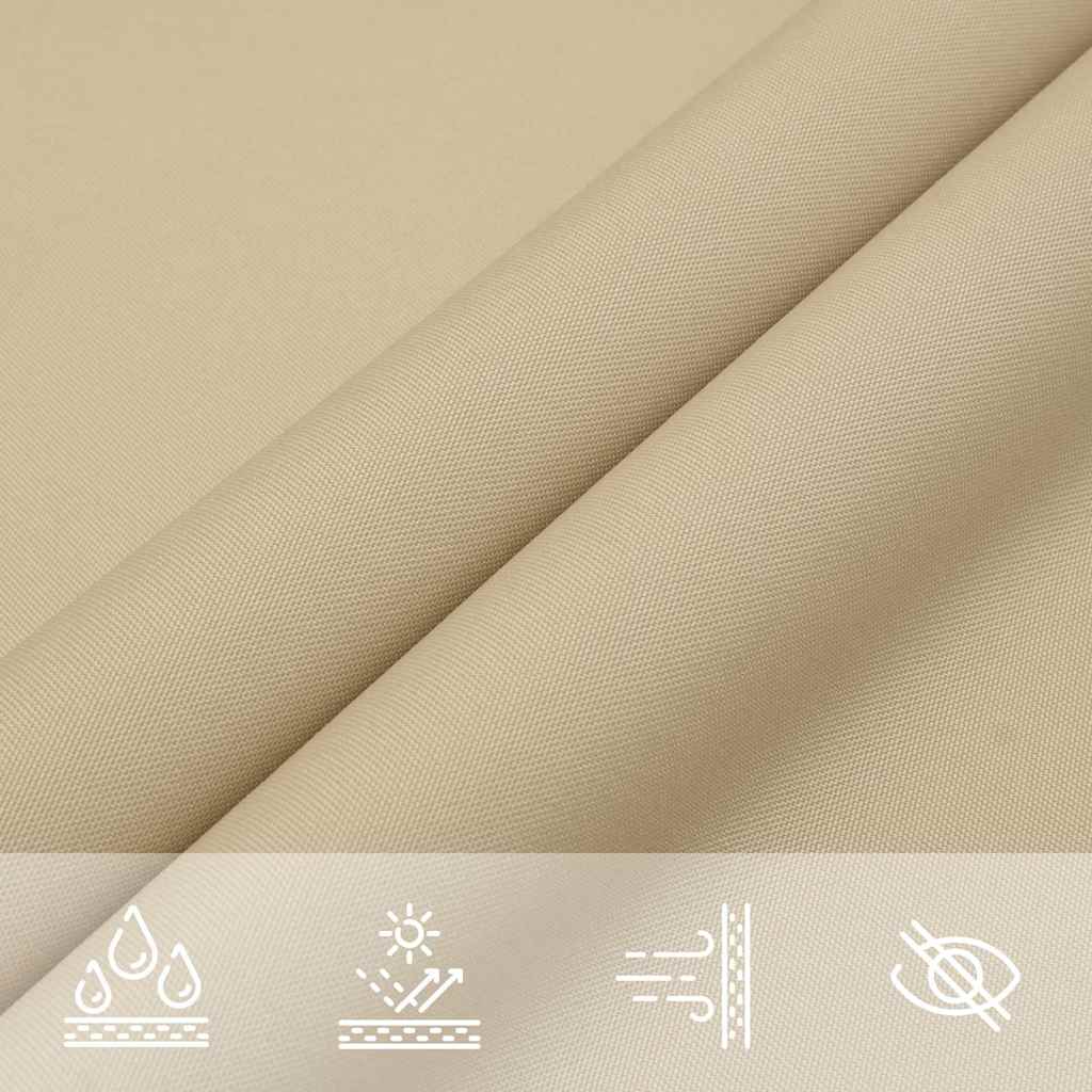 Parasole a Vela Oxford Triangolare 5x6x6 m Beige