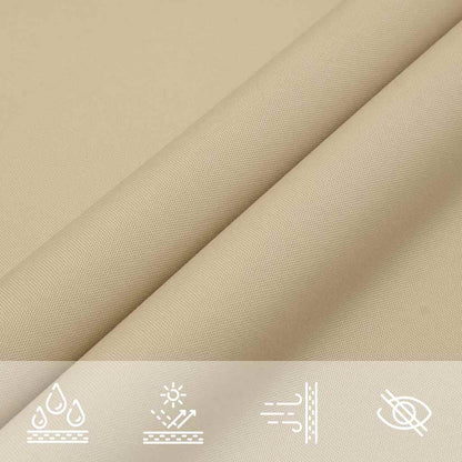 Parasole a Vela Oxford Triangolare 5x6x6 m Beige