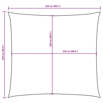 Vela Parasole in Tela Oxford Quadrata 2,5x2,5 m Crema | homemem39