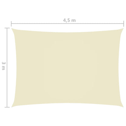 Oxford Rectangular Parasol Sail 3x4.5 m Cream