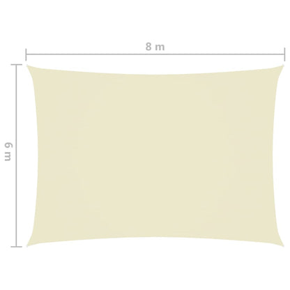 Oxford Rectangular Parasol Sail 6x8 m Cream