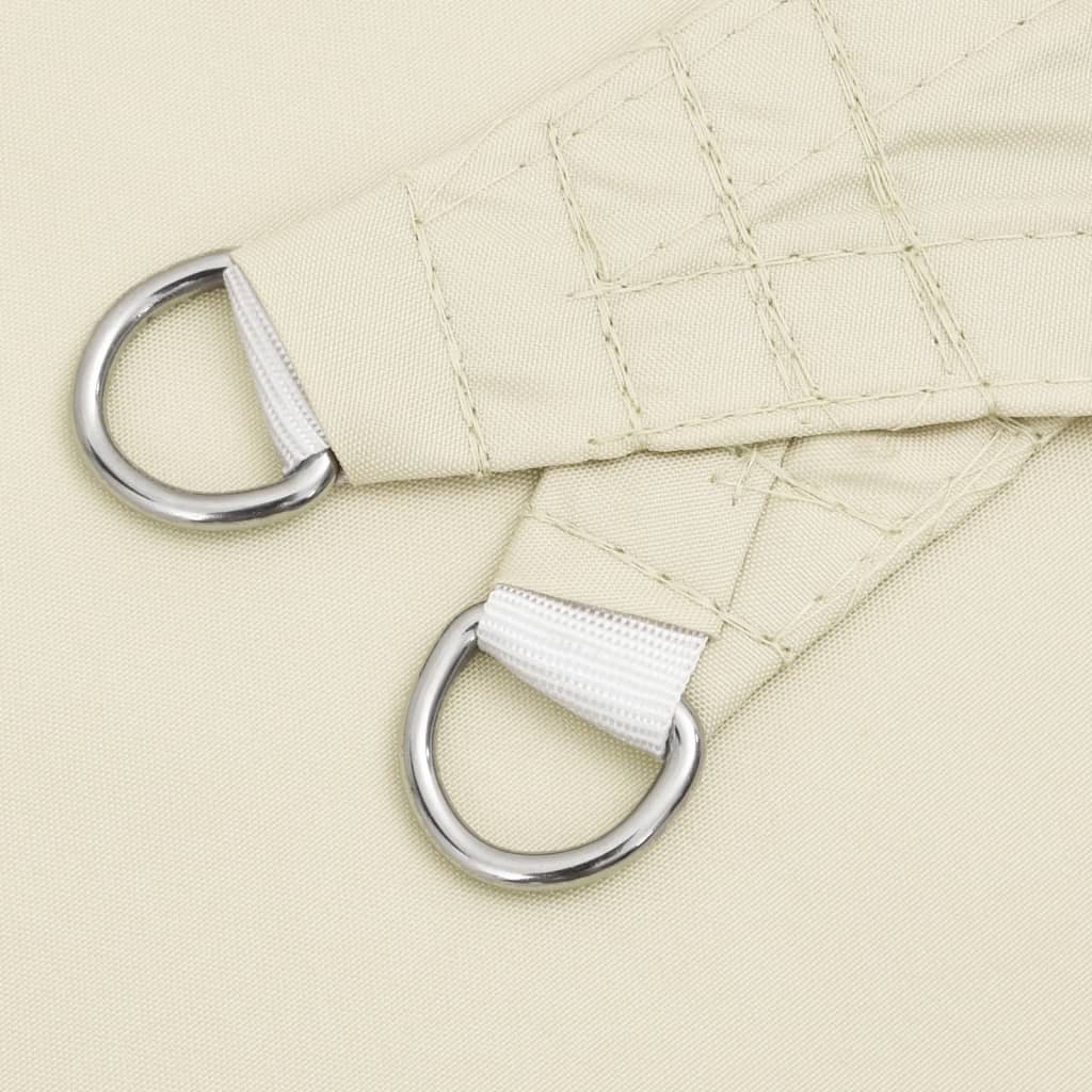 Parasole a Vela Oxford Triangolare 4x4x5,8 m Crema | homemem39