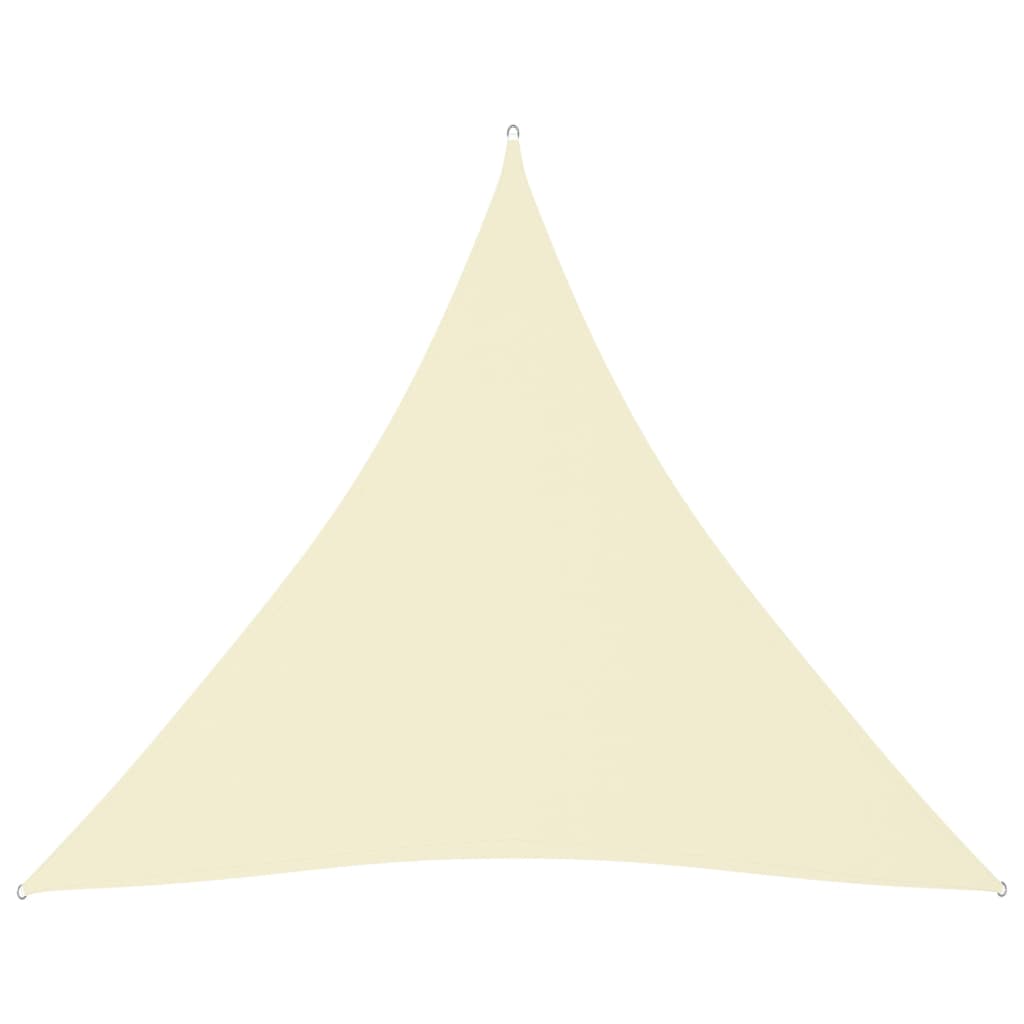 Parasole a Vela Oxford Triangolare 4,5x4,5x4,5 m Crema