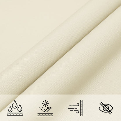 Parasole a Vela in Tessuto Oxford Triangolare 5x7x7m Crema | homemem39