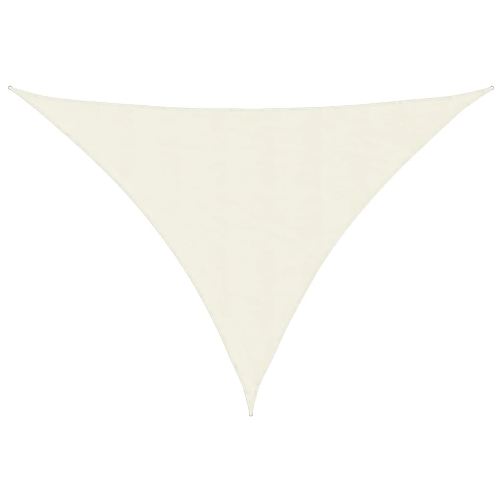 Parasole a Vela Oxford Triangolare 5x5x6 m Crema | homemem39