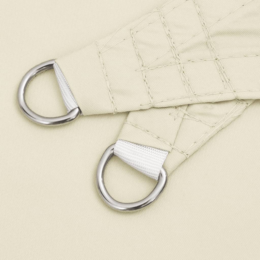 Parasole a Vela Oxford Triangolare 5x5x6 m Crema | homemem39