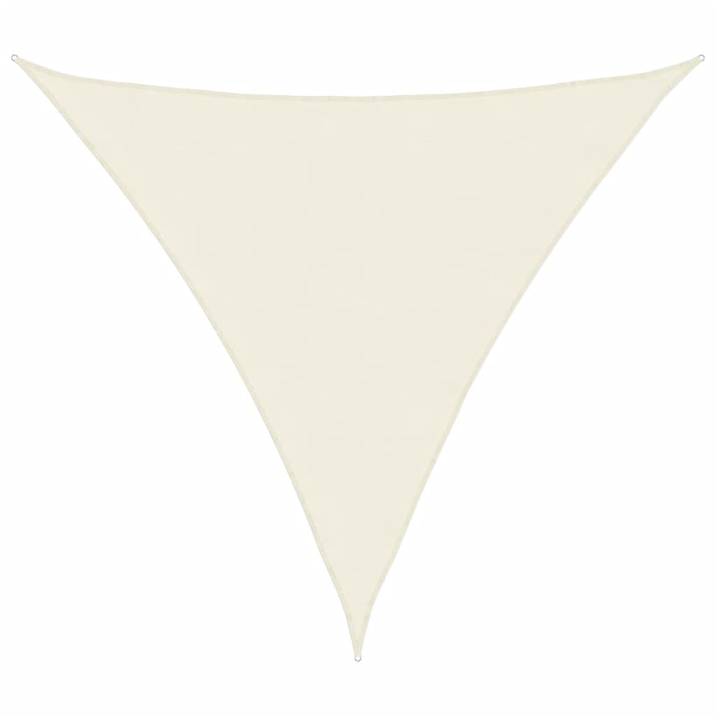 Parasole a Vela in Tessuto Oxford Triangolare 6x6x6m Crema | homemem39