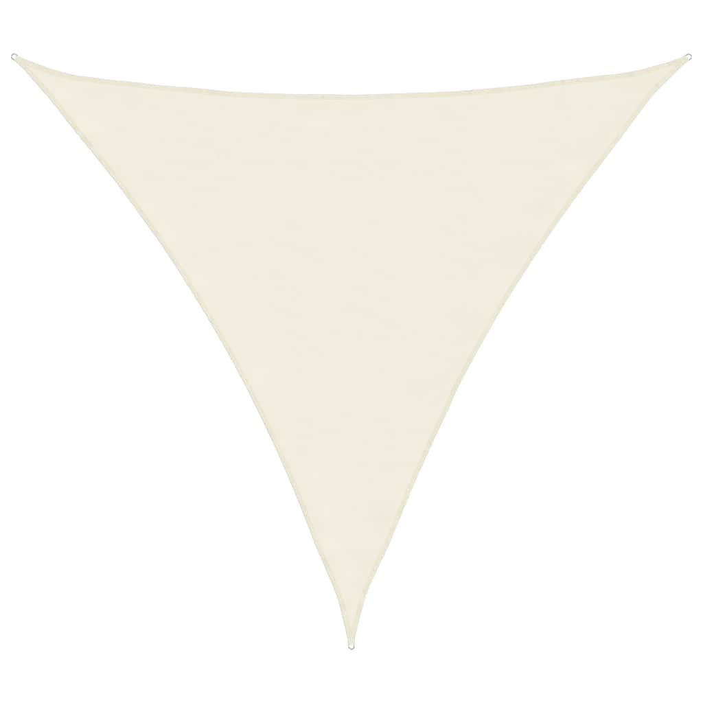 Parasole a Vela in Tessuto Oxford Triangolare 6x6x6m Crema