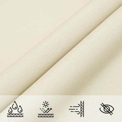 Parasole a Vela in Tessuto Oxford Triangolare 6x6x6m Crema