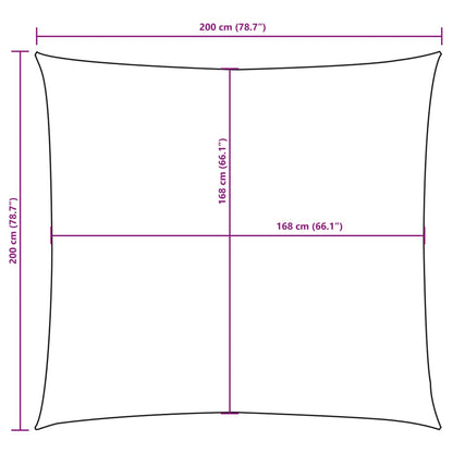 Square Oxford Canvas Sunshade Sail 2x2 m White