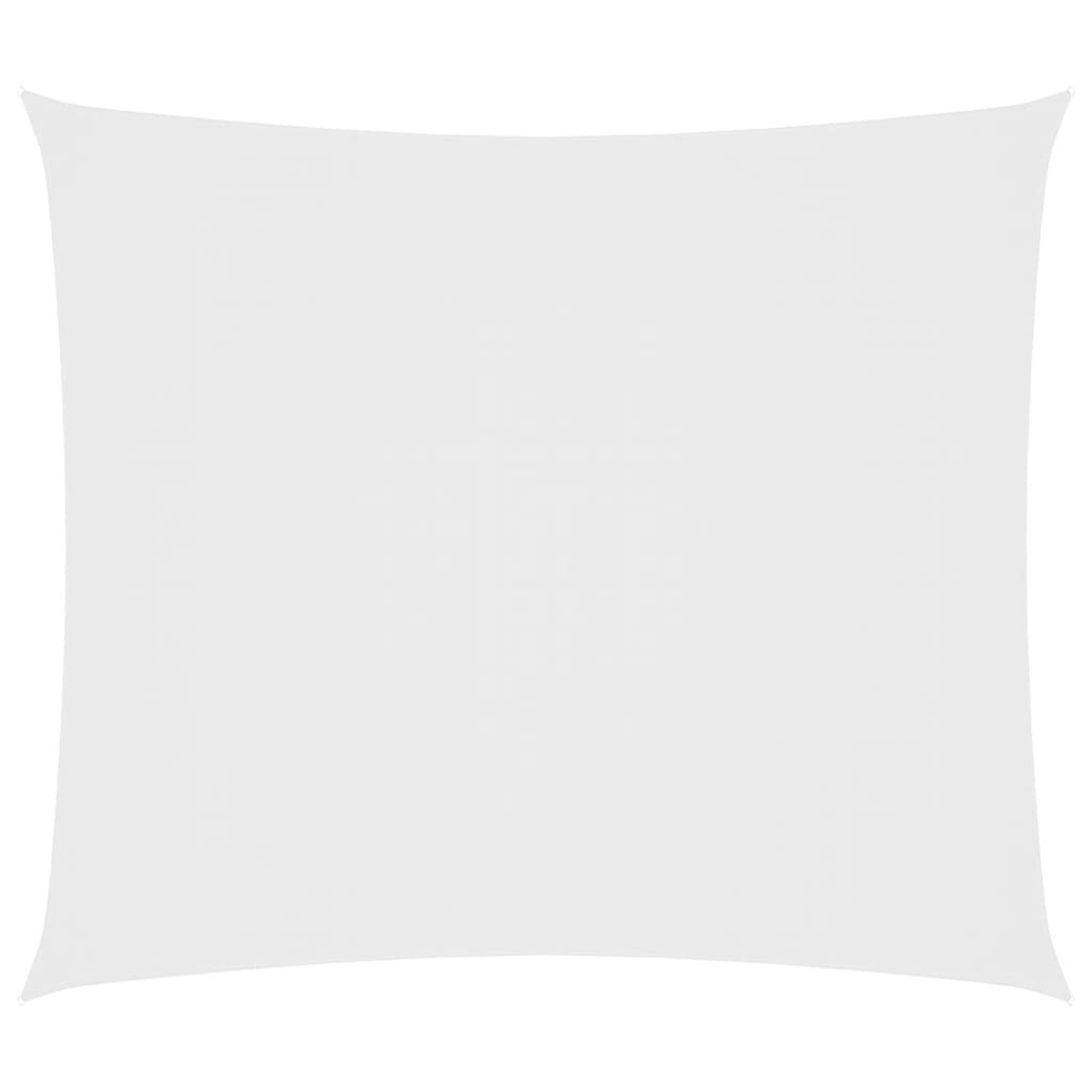 Parasole a Vela in Tessuto Oxford Rettangolare 2x2,5m Bianco - homemem39
