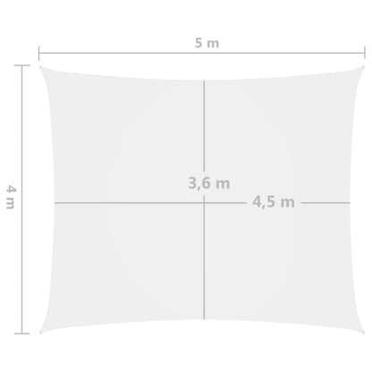 Oxford Rectangular Parasol Sail 4x5 m White