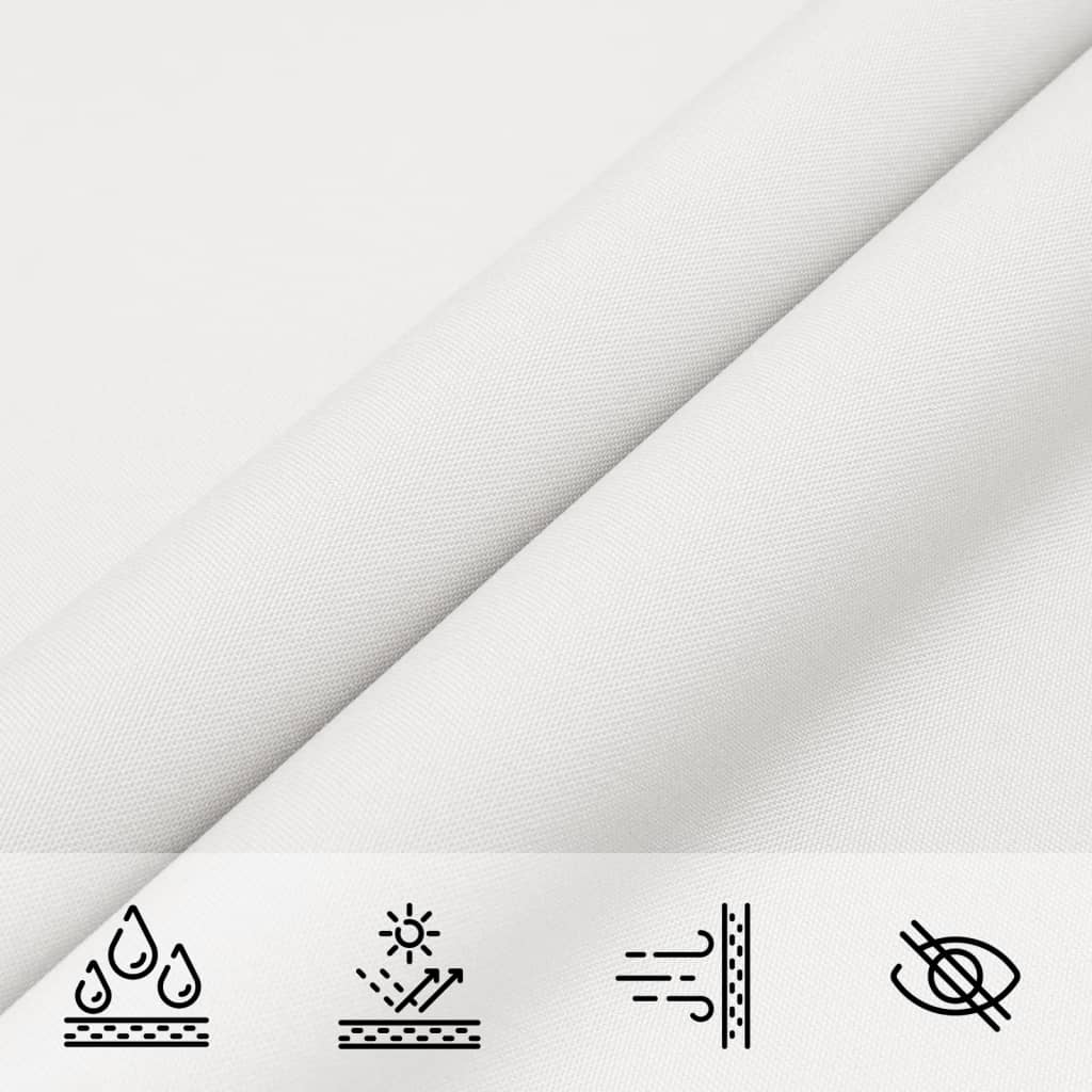 Sunshade Sail in Rectangular Oxford Fabric 5x8 m White