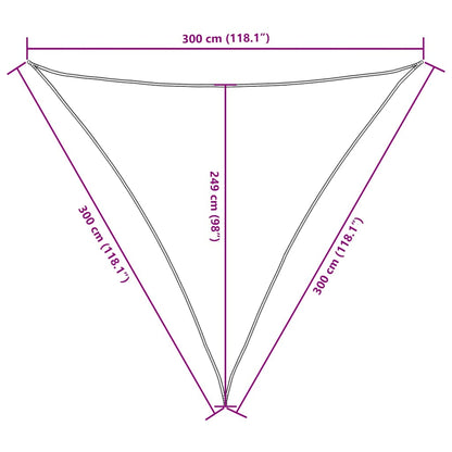 Parasole a Vela Oxford Triangolare 3x3x3 m Bianco