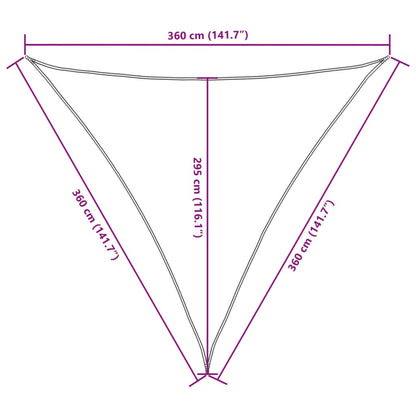 Oxford Triangular Parasol Sail 3.6x3.6x3.6 m White