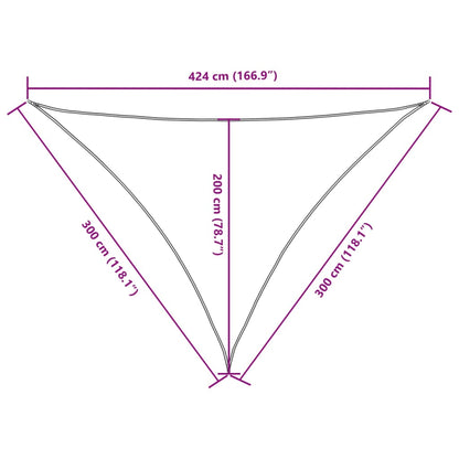 Parasole a Vela Oxford Triangolare 3x3x4,24 m Bianco | homemem39