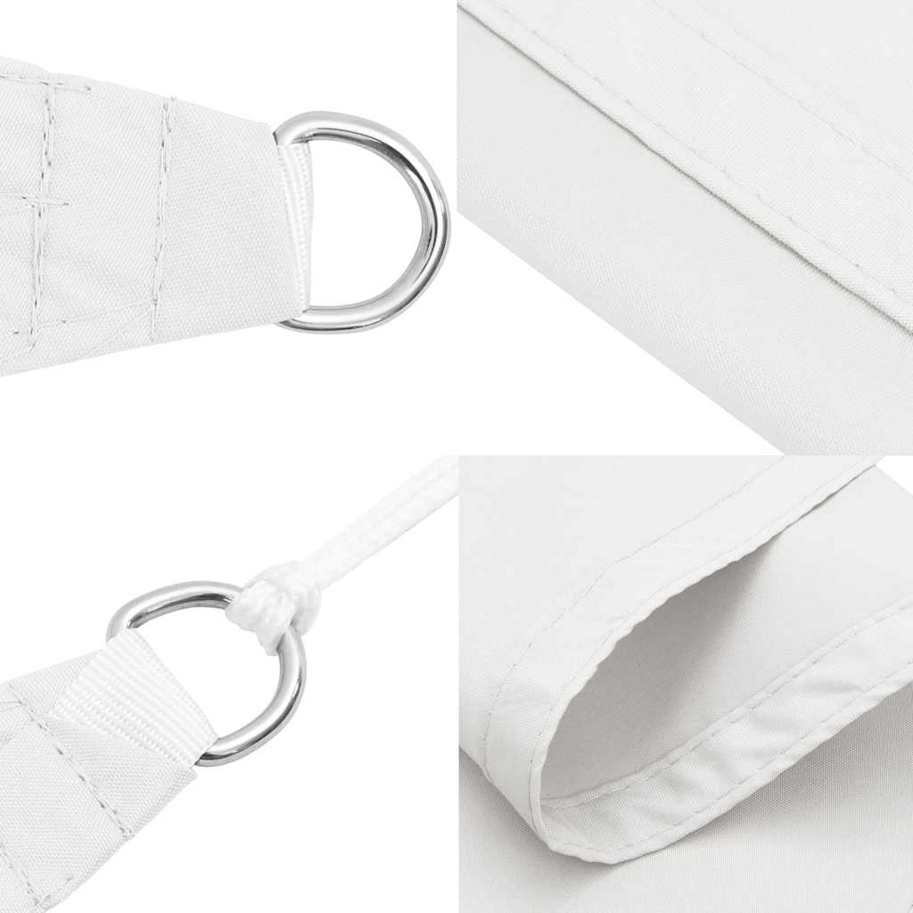 Parasole a Vela Oxford Triangolare 4x4x4 m Bianco