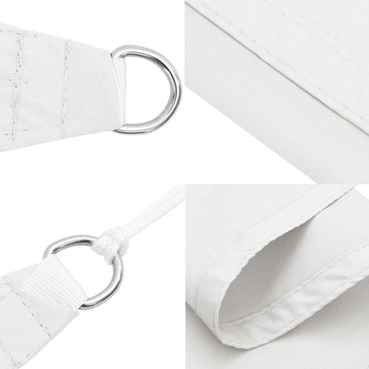 Parasole a Vela Oxford Triangolare 4x4x4 m Bianco