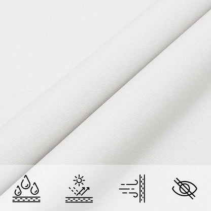 Parasole a Vela Oxford Triangolare 4x4x4 m Bianco