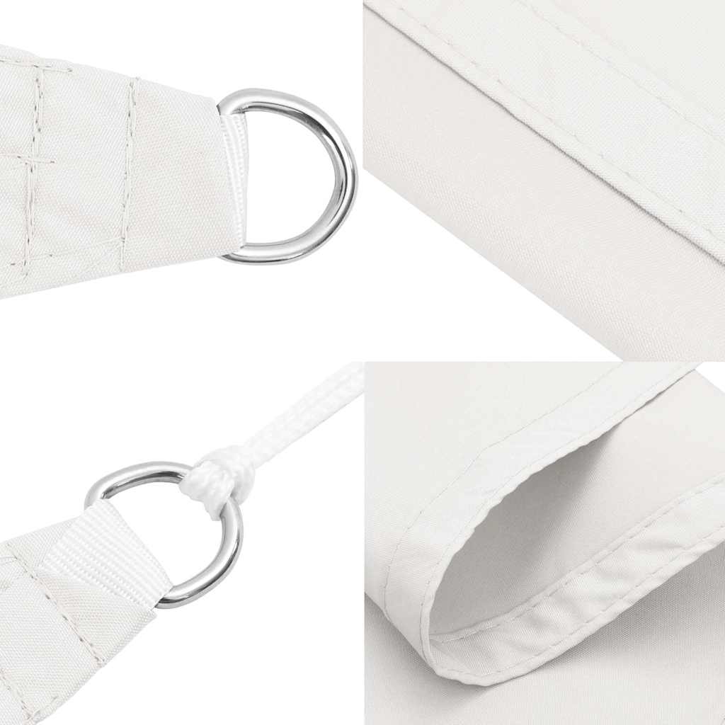 Parasole a Vela Oxford Triangolare 5x5x6 m Bianco